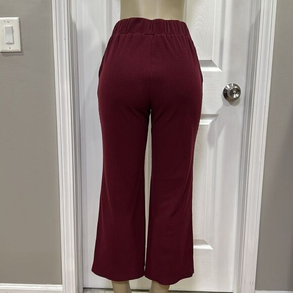 MICHAEL KORS RIBBED PANTS. BURGUNDY. - Picture 2 of 5